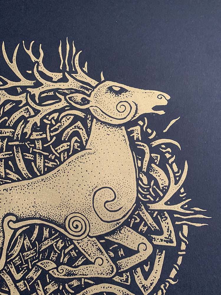 Celtic stag artwork
