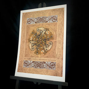 Celtic art print, Irish mythology, tuatha de dannan