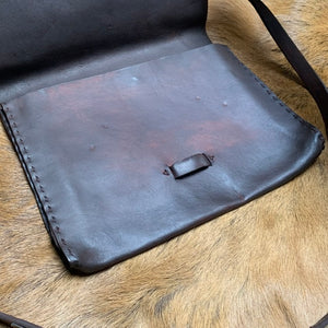 Hand crafted leather viking handbag