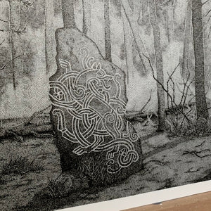 
                
                    Load image into Gallery viewer, viking knotwork beast, carved stone canvas
                
            