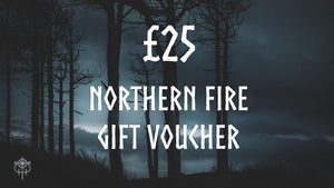 Northern Fire Designs, the artistic collective. Celtic and Nordic artwork, t shirts, pyrography, enamel pins, original paintings, leatherwork. Gift Card
