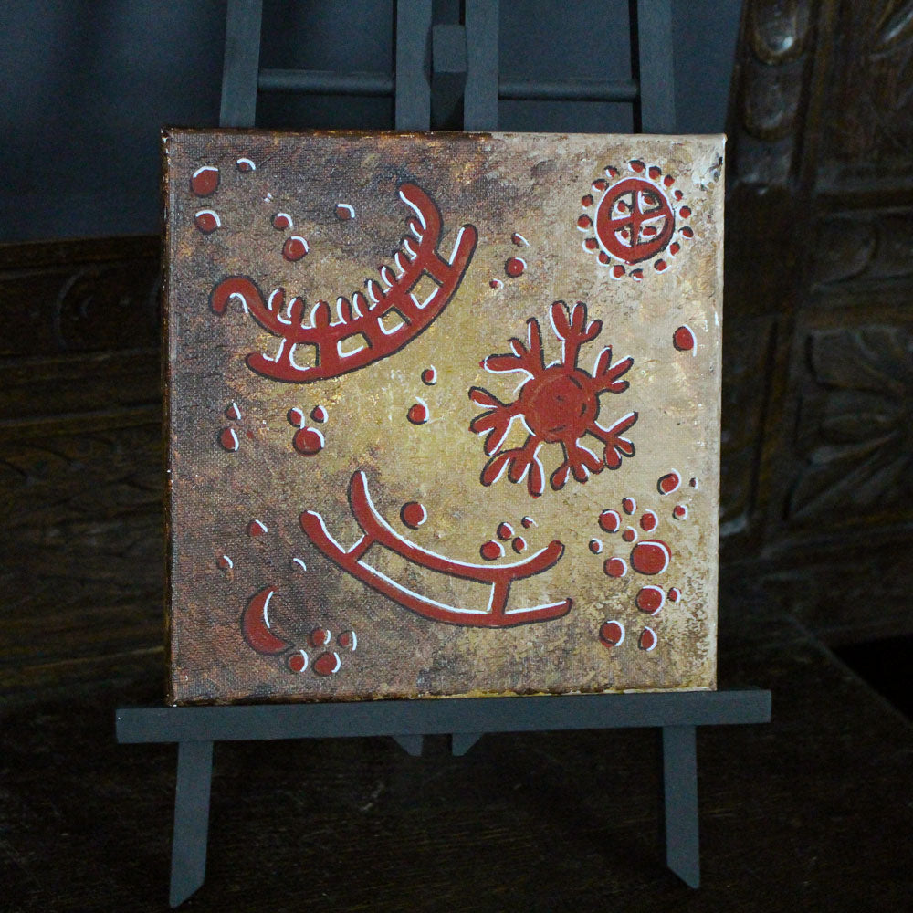 
                
                    Load image into Gallery viewer, Petroglyphs Painting | Original Painting on Canvas
                
            