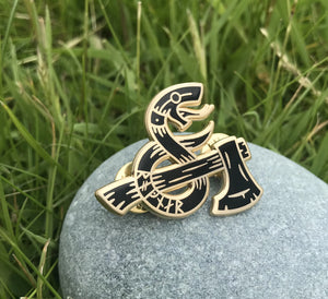 
                
                    Load image into Gallery viewer, Ragnar&amp;#39;s Bane, Snake and runes, enamel pin, Ragnar Lothbrok
                
            