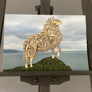 
                
                    Load image into Gallery viewer, Celtic Welsh sheep drawn by sacred knot tattoo
                
            
