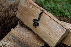 
                
                    Load image into Gallery viewer, Hand forged steel pendant by oak tree forge
                
            