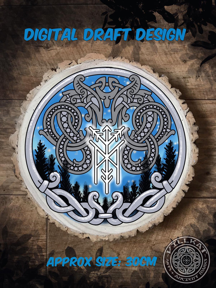 Customised Celtic and Nordic commission design by villkat arts