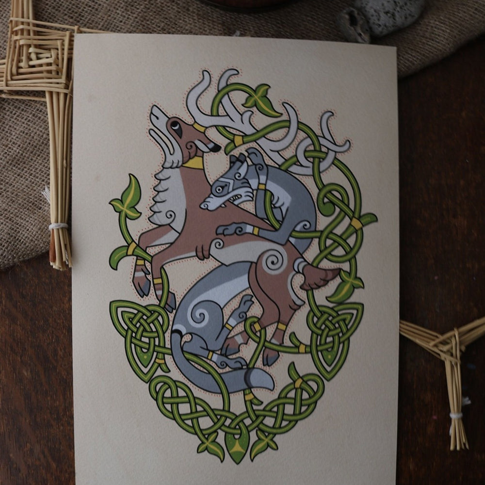Celtic Art print by badger king tattoo