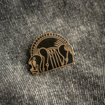 Saxon storyteller enamel pins celebrating saxon and ancient british art