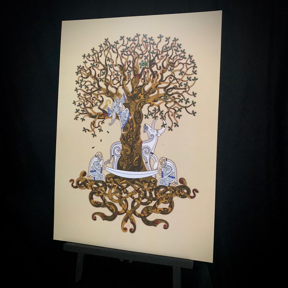 
                
                    Load image into Gallery viewer, Celtic art print by sean parry druids and mistletoe ritual
                
            