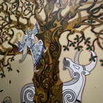 Celtic art print by sean parry druids and mistletoe ritual