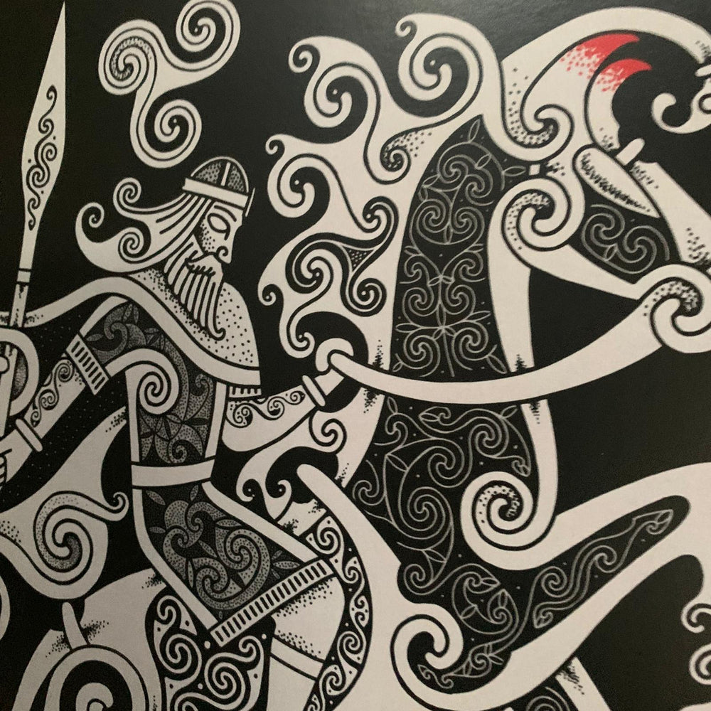 Celtic art print by sean parry, mabinogion, welsh mythology