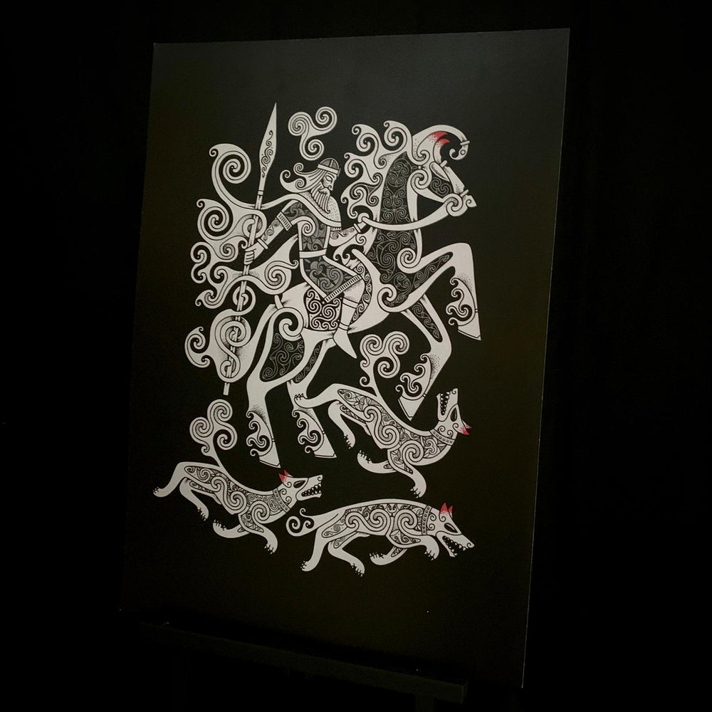 Celtic art print by sean parry, mabinogion, welsh mythology